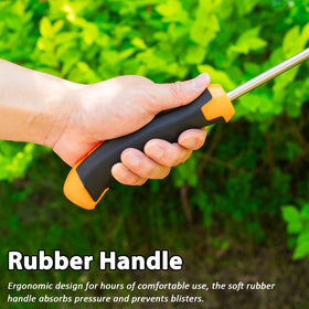 Dotet stainless steel head resists soil buildup for easy cleanup
