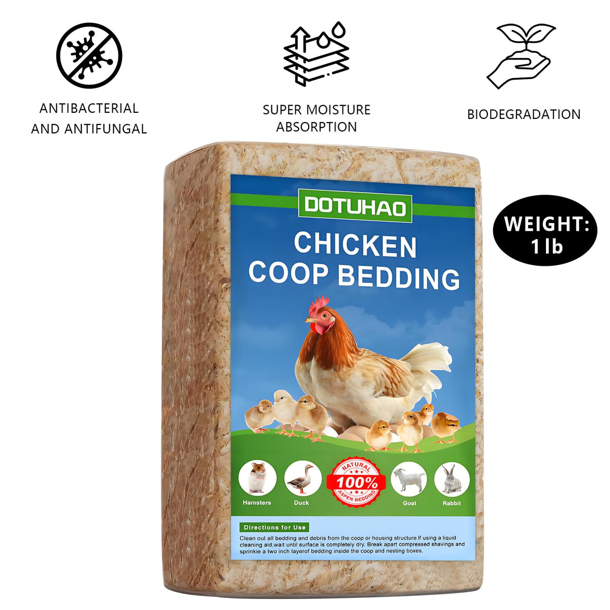 DOTUHAO eco-friendly disposal: compostable bedding for easy cleanup.