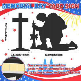 DoubleFill memorial cross sign adds respectful symbolism for outdoor Memorial Day displays
