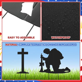 DoubleFill patriotic yard display boosts curb appeal with clear 4th of July messaging