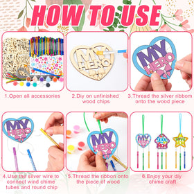 DoubleFill rhinestone stickers add sparkle to DIY wind chimes