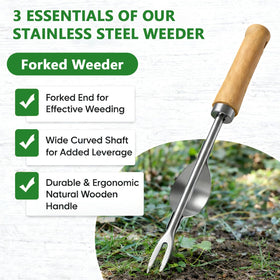 Doubleggs compact-handle design eases storage after gardening tasks.