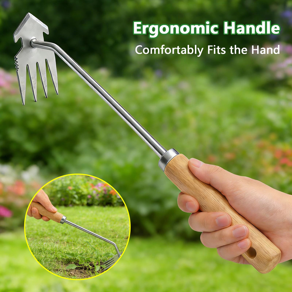 Doubleggs edge-crack weeding tool targets borders and joints.