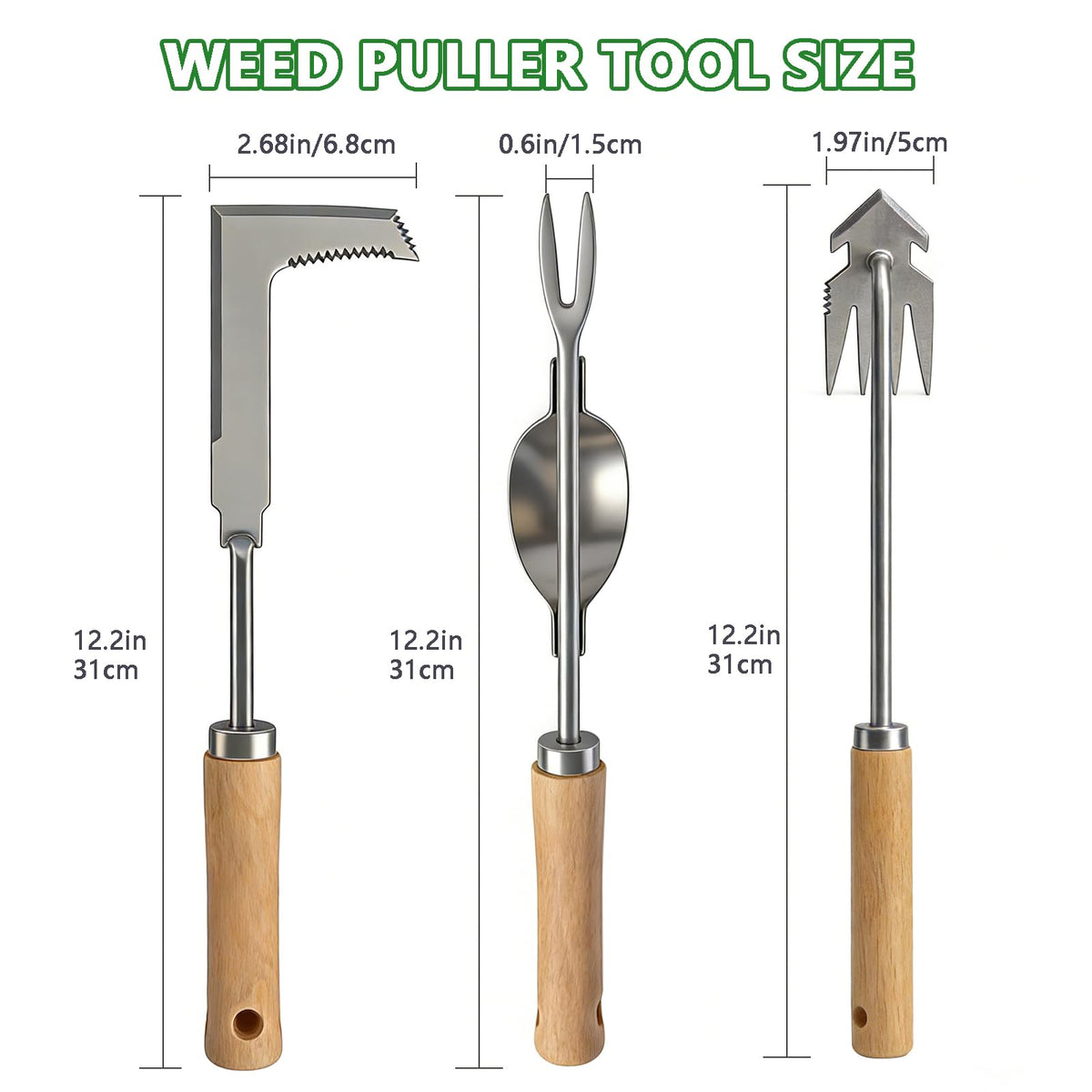 Doubleggs L-shaped crack weeder helps clean edges and tight gaps.