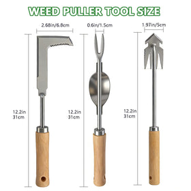 Doubleggs L-shaped crack weeder helps clean edges and tight gaps.