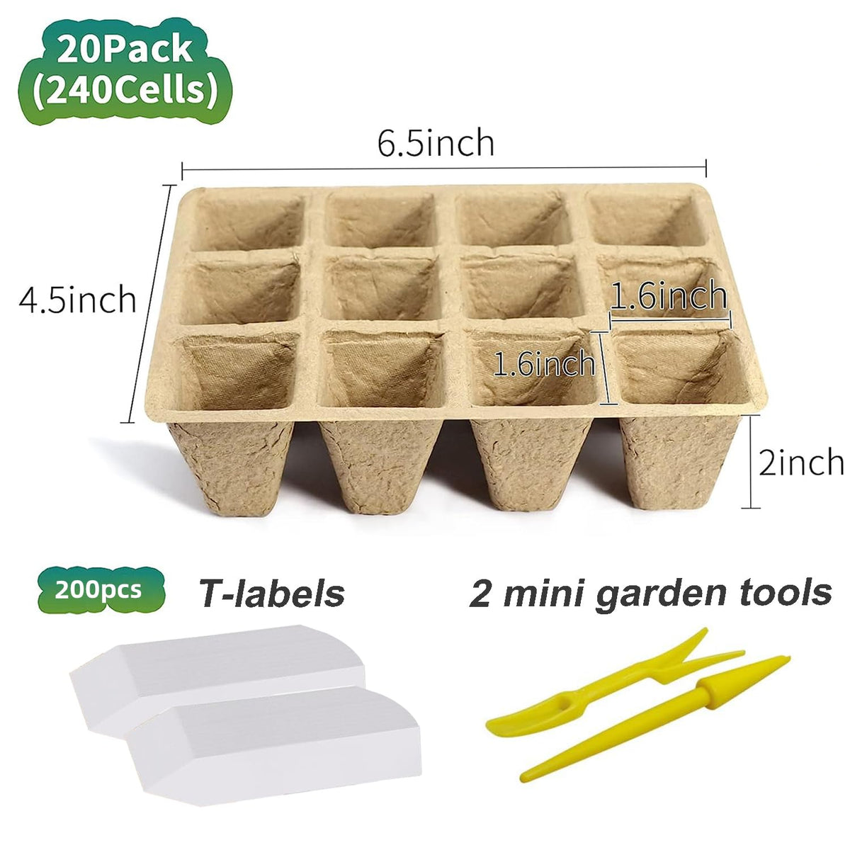 Doubleggs biodegradable peat pots 30-pack help gentle transplanting and root health.