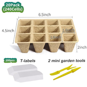 Doubleggs biodegradable peat pots 30-pack help gentle transplanting and root health.