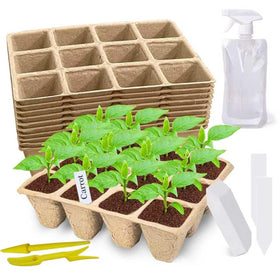 Doubleggs seed starter tray with 120 cells supports organized seedling germination.