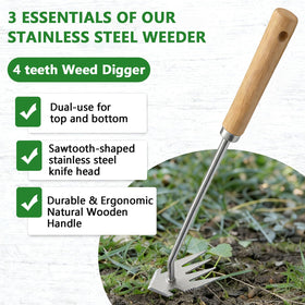 Doubleggs two-piece garden tools set enables efficient yard maintenance.