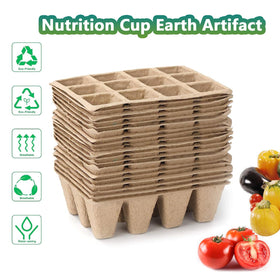 Doubleggs wood pulp tray closeup shows root-friendly material.