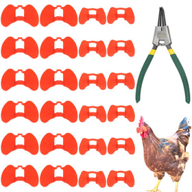 DoubleWood pinless peepers for chickens with pliers in one 25 piece set