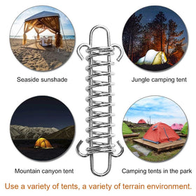 Doucdoft 304 stainless steel tension springs deliver long-lasting wind-ready support.