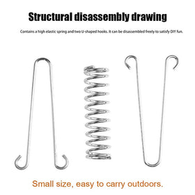 Doucdoft porch-swing-springs provide sturdy hanging for outdoor seating.
