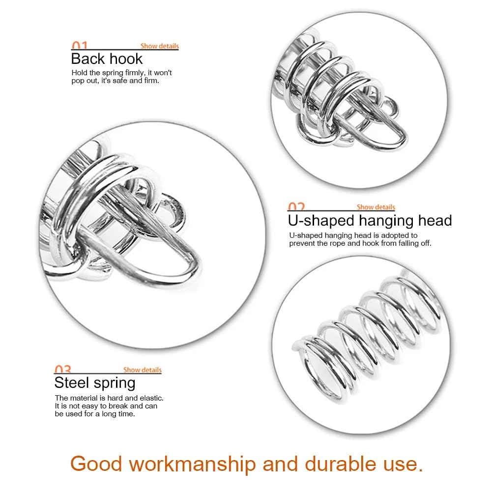 Doucdoft spring-buckle with hooks supports tool-free installation.