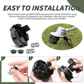 Protective cap guards the trimmer head against debris