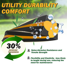 Doufuhua 200-feet spool provides extended trimming sessions with fewer reloads.