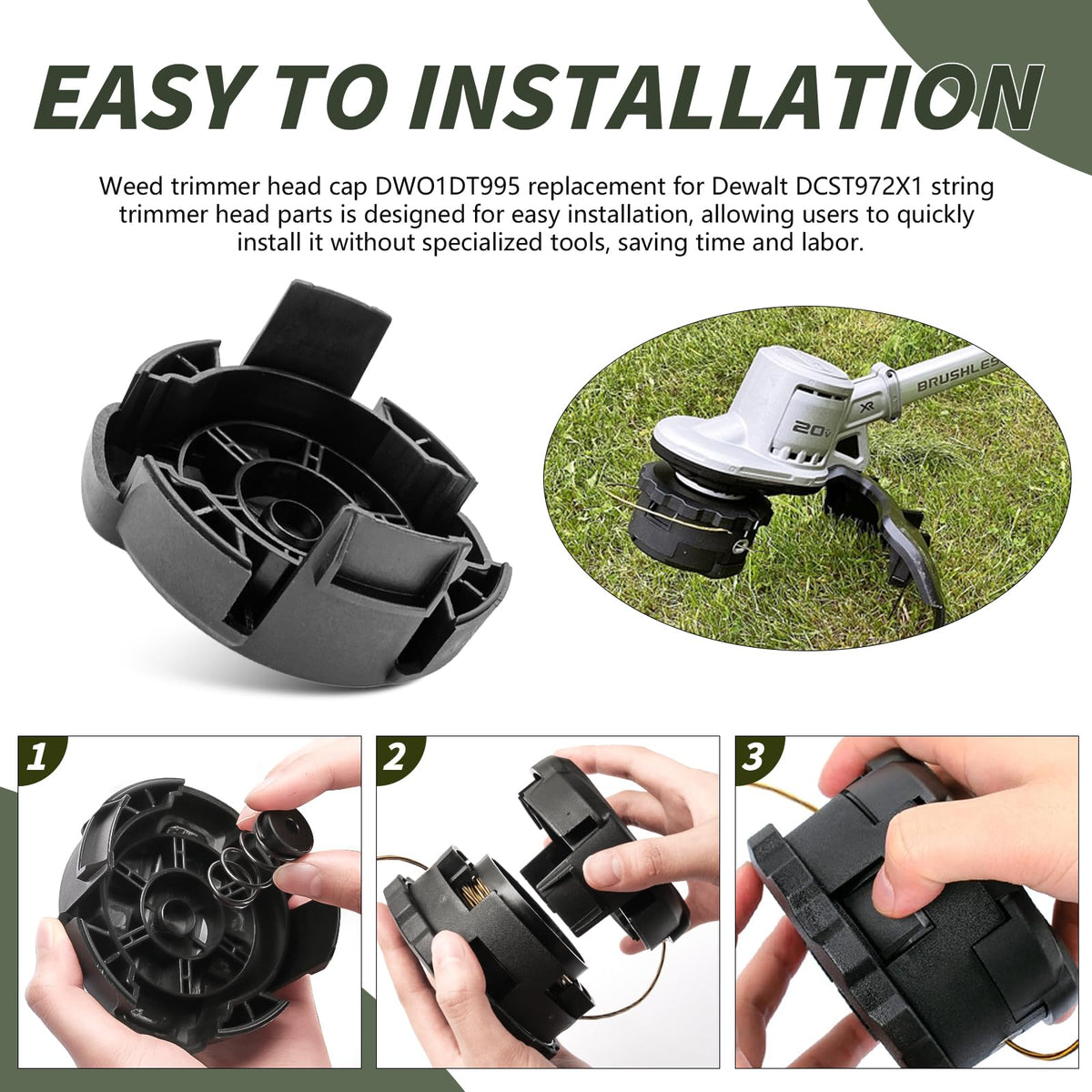 doufuhua protective cap guards trimmer head from debris
