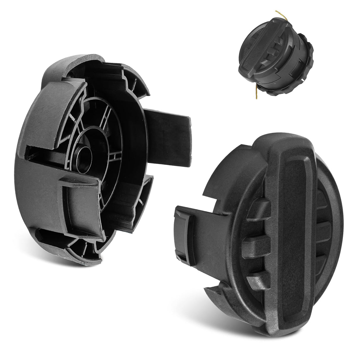 doufuhua two-pack trimmer head cap cover enables fast, tool-free replacement