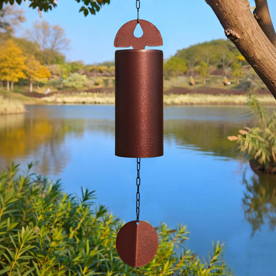 DOVENBROOK 27 inch wind chime in bronze, deep tone for outdoor serenity.