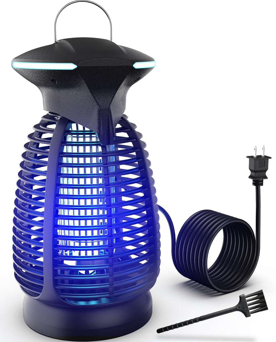 Dovima bug zapper outdoor front view with rugged ABS housing and 4200V grid.