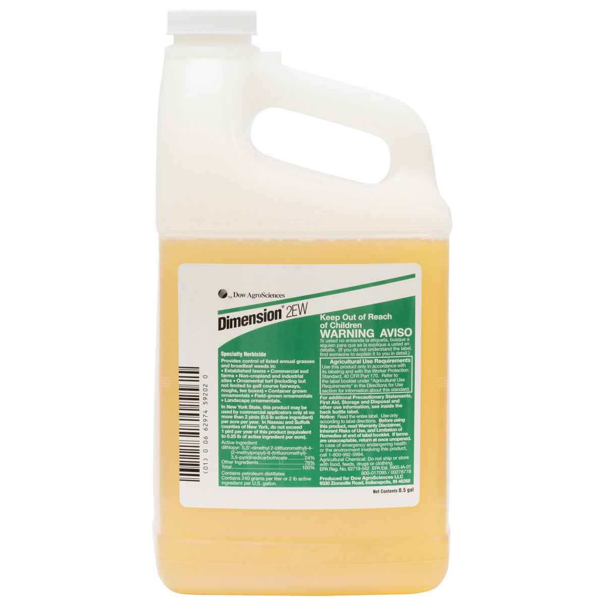 Dow AgroSciences Dimension 2EW bottle for crabgrass prevention in turf and ornamentals
