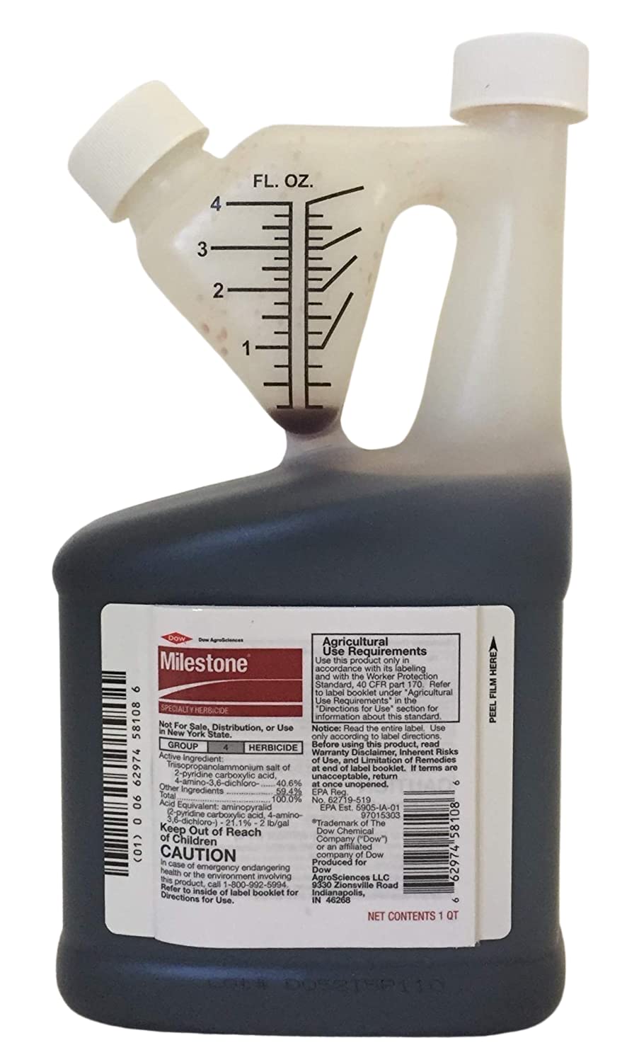 Dow AgroSciences Milestone bottle for range and pasture weed control.