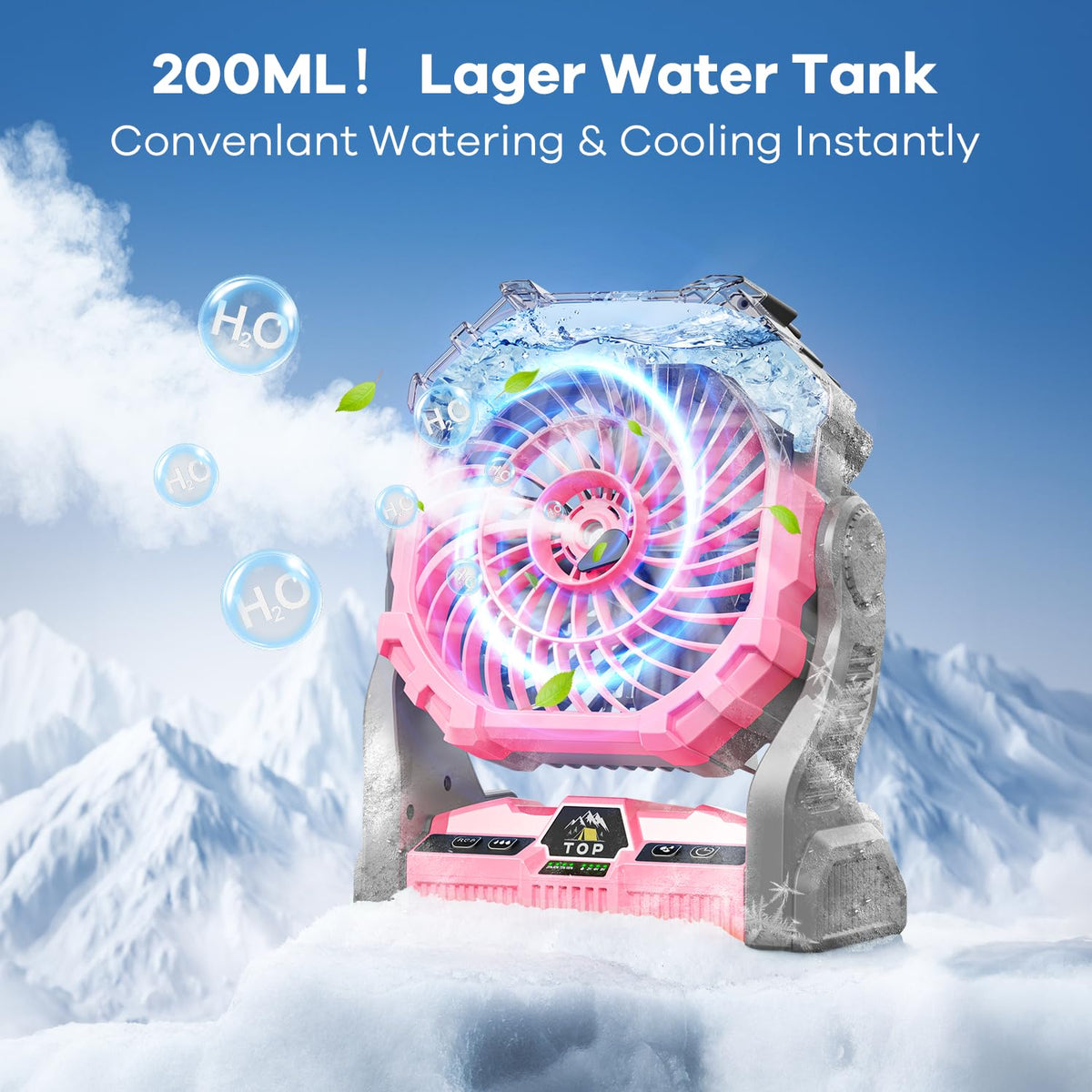 DOWILLDO 30000mAh battery powers all-day cooling on camping trips
