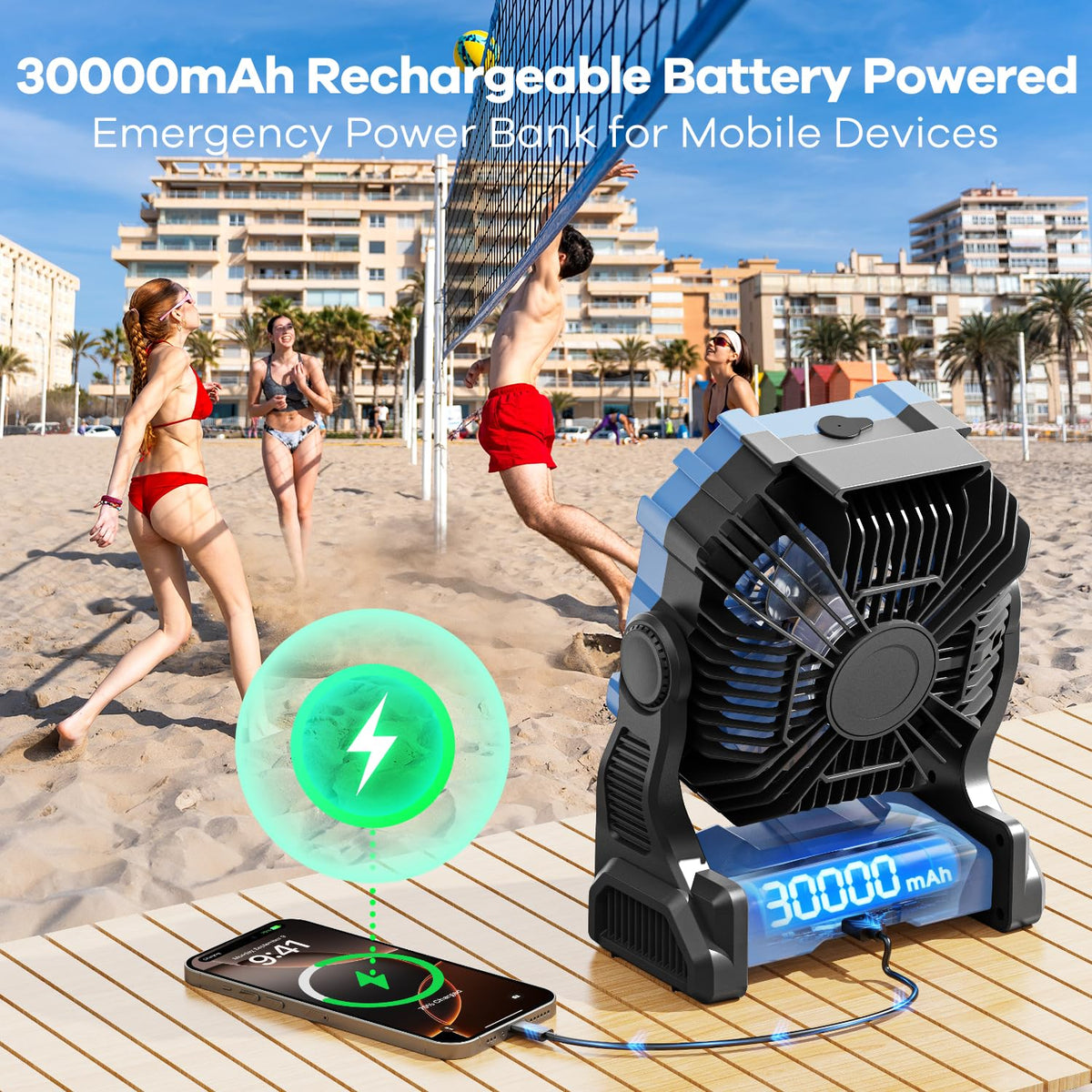 DOWILLDO emergency power bank keeps USB devices charged during outages or travel.