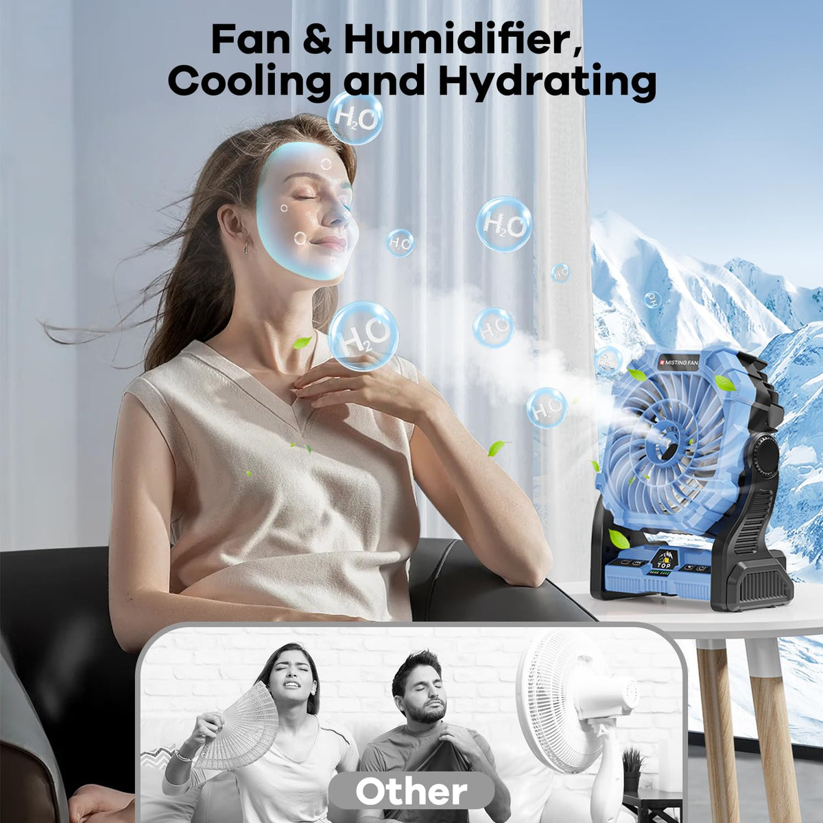 DOWILLDO whisper-quiet brushless motor delivers strong airflow with minimal noise.