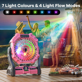 DOWILLDO RGB LED mood lighting enhances campsite ambiance