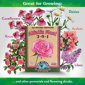 Label highlights the 2-0-1 ratio for balanced plant nutrition.