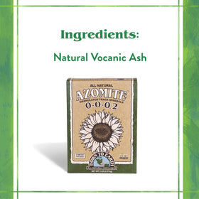Down To Earth Azomite granulated minerals blended into a soil mix