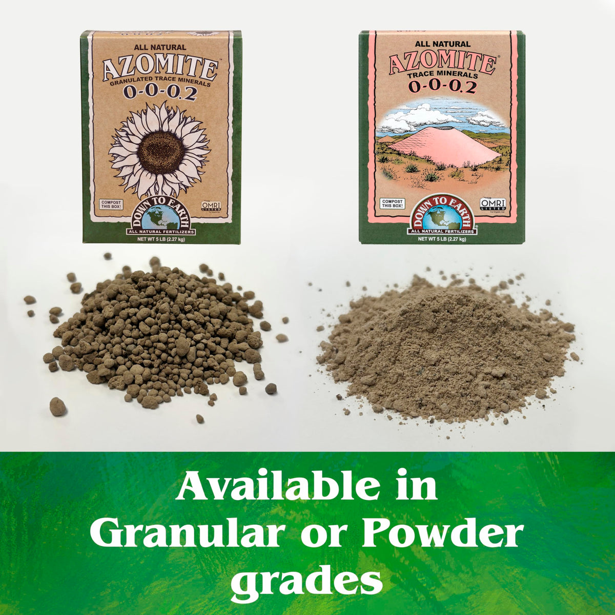 Small garden container used with Azomite powder for mineral-rich soil.