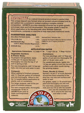 Ultra-fine Down To Earth Azomite powder dust ideal for easy mixing with compost.