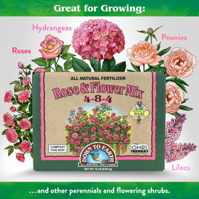 Down To Earth Bloom Enhancement helps roses and flowers flourish with more frequent blooms.