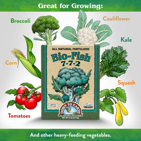 Down To Earth All Natural Fertilizers fertilizer in soil mix enhances nutrient availability for vegetables and shrubs.
