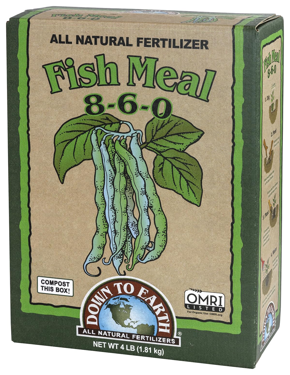 Down To Earth organic fish meal supports strong root and flower development.