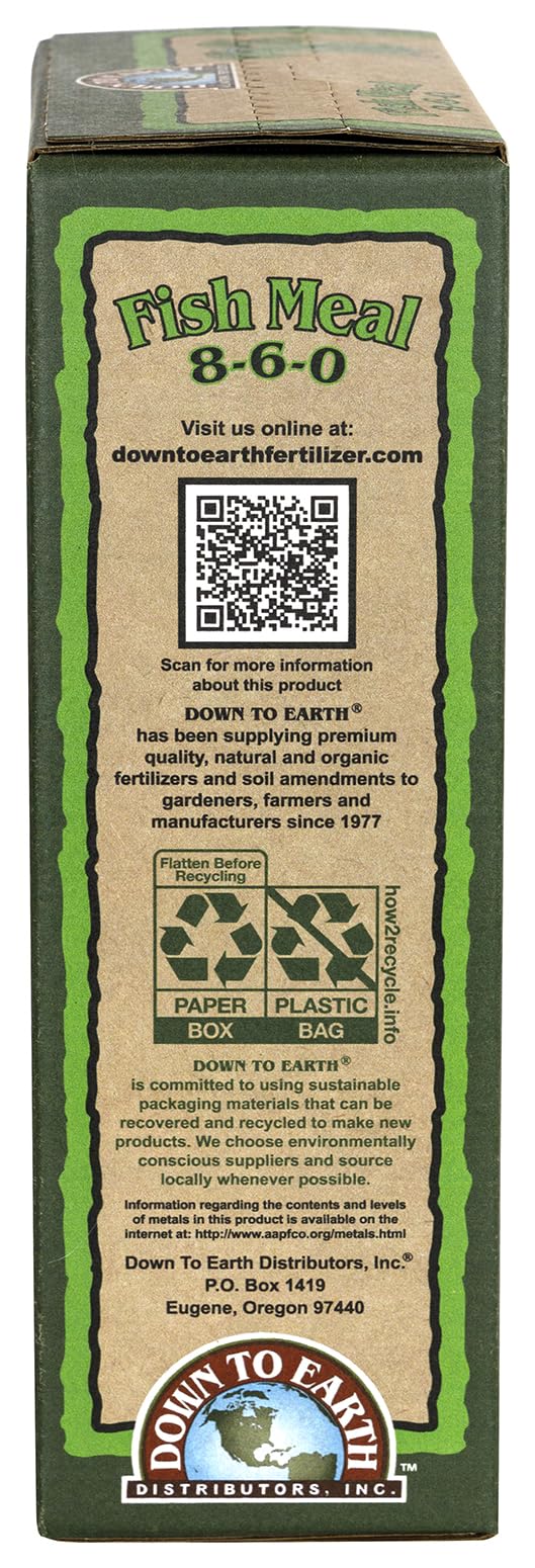 Down To Earth fish meal improves soil fertility and microbial life in the soil.