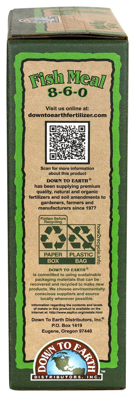 Down To Earth fish meal improves soil fertility and microbial life in the soil.
