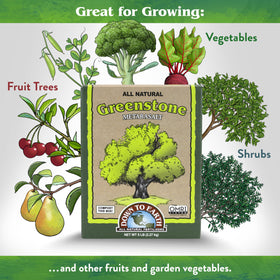 Down To Earth Greenstone Metabasalt granules improve soil tilth and nutrient availability.