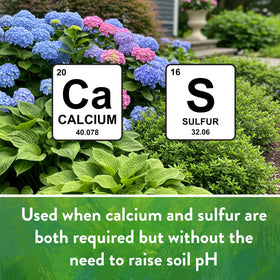 Down To Earth gypsum in a garden bed improving soil structure and drainage