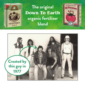 Fresh herbs and peppers benefit from Down To Earth organic plant food.