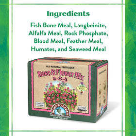 Down To Earth Root Development Support strengthens roots for roses, bulbs, and ornamentals.