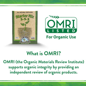 Down To Earth Starter Mix ingredients from natural organic sources.
