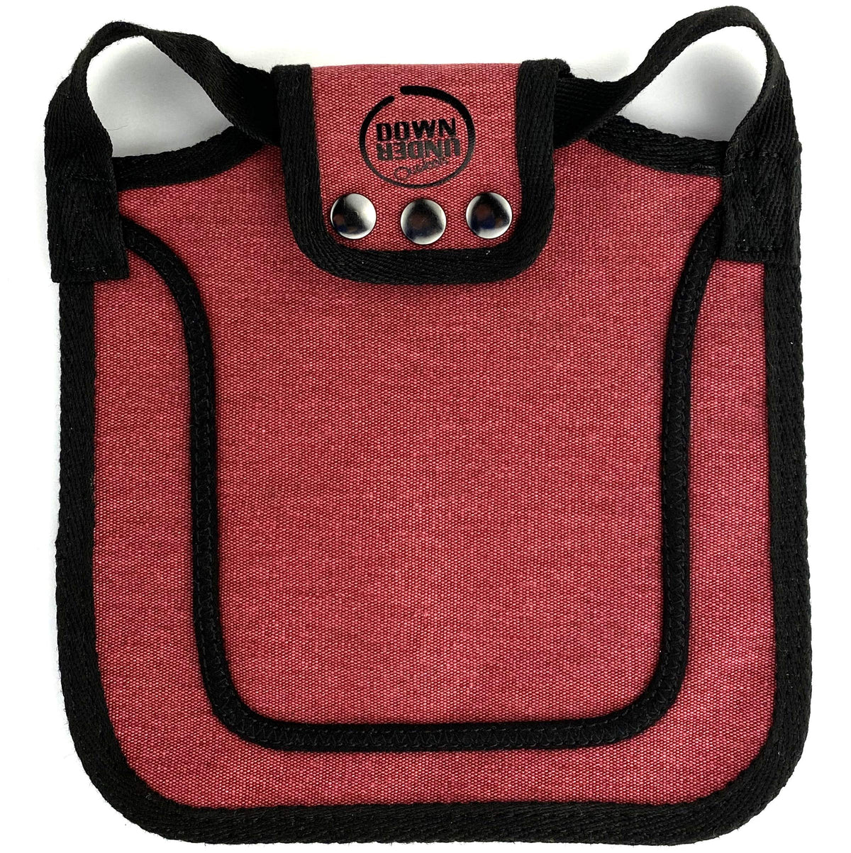 Down Under Outdoors adjustable strap closeup with metal snaps for secure fit.