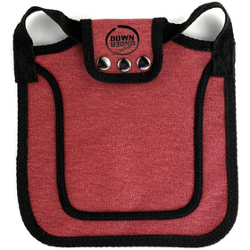 Down Under Outdoors adjustable strap closeup with metal snaps for secure fit.