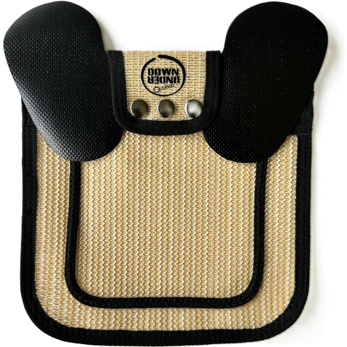 DOWN UNDER OUTDOORS medium-large chicken saddle with adjustable straps for secure fit.