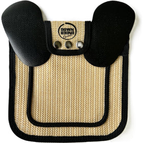 DOWN UNDER OUTDOORS medium-large chicken saddle with adjustable straps for secure fit.