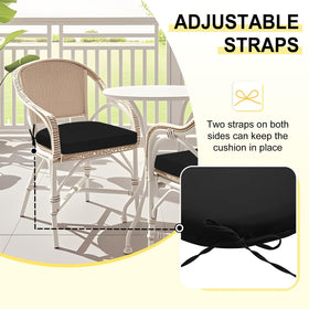 Downluxe black outdoor cushions for style and easy maintenance.