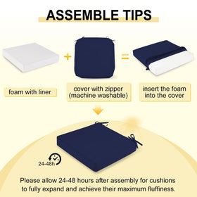Downluxe easy-clean covers can be machine washed when needed.